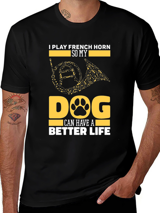 French Horn Dog Lover T-Shirt