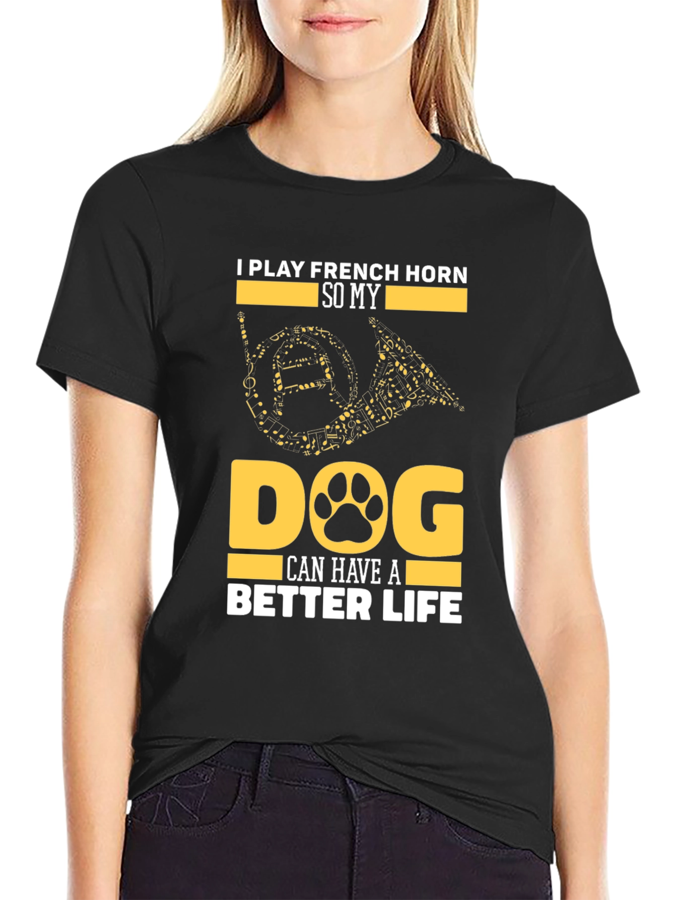 French Horn Dog Lover T-Shirt