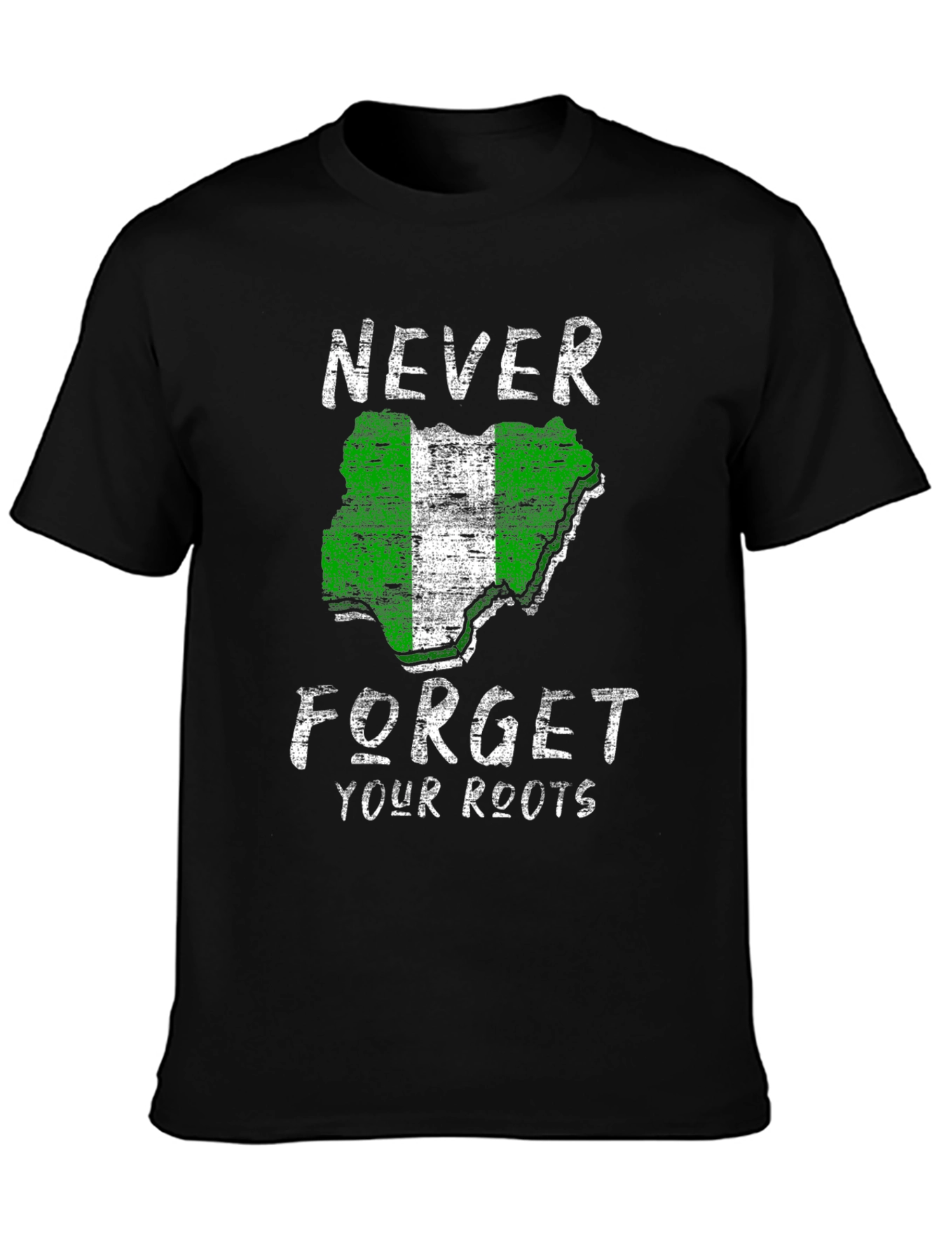 Nigeria Roots T-Shirt - Black Pride Tee