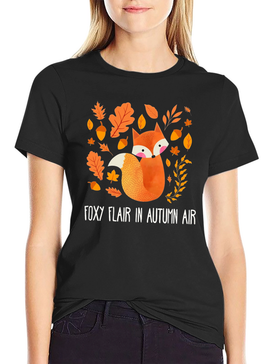 Foxy Flair in Autumn Air T-Shirt