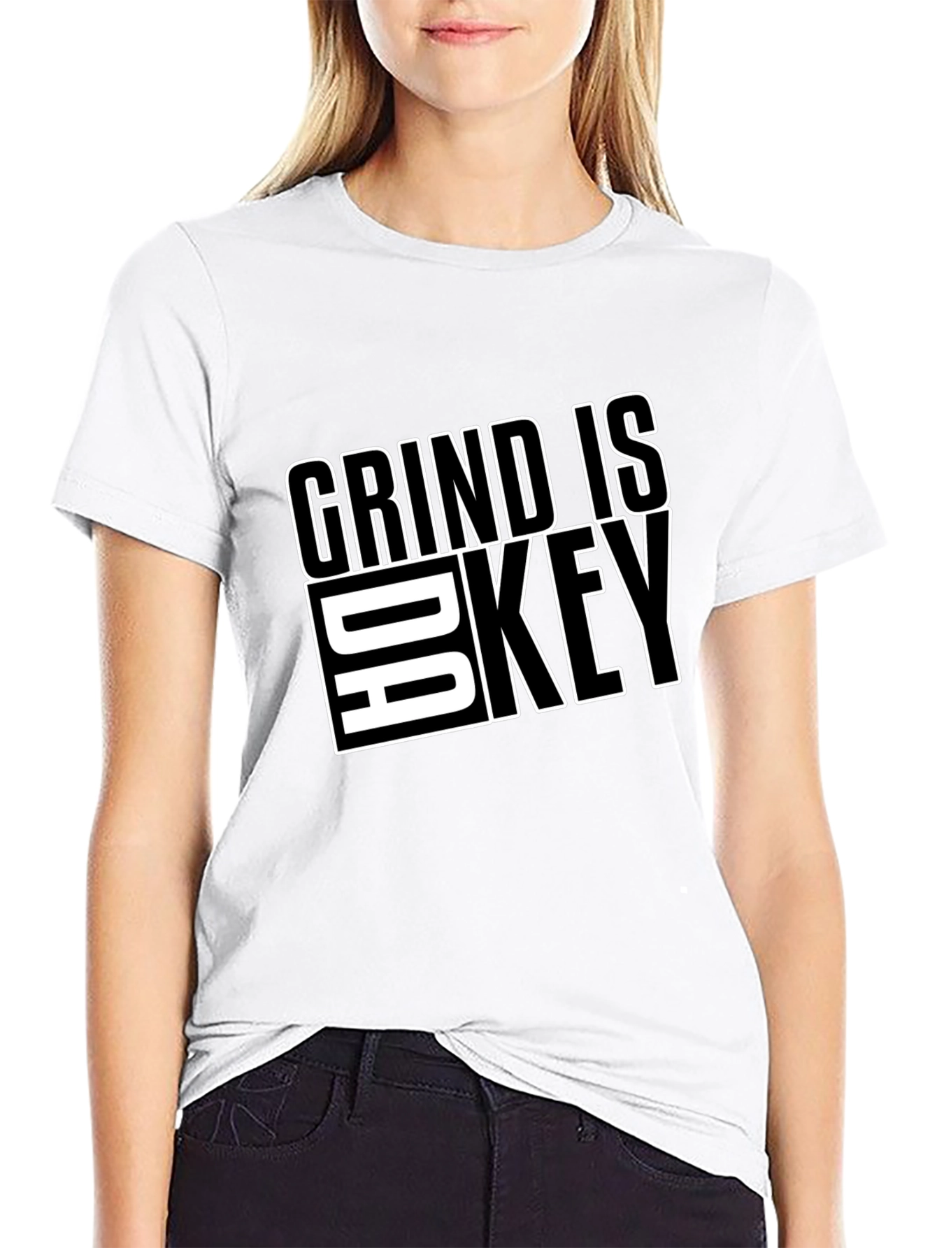 Grind is Da Key Black Graphic Tee
