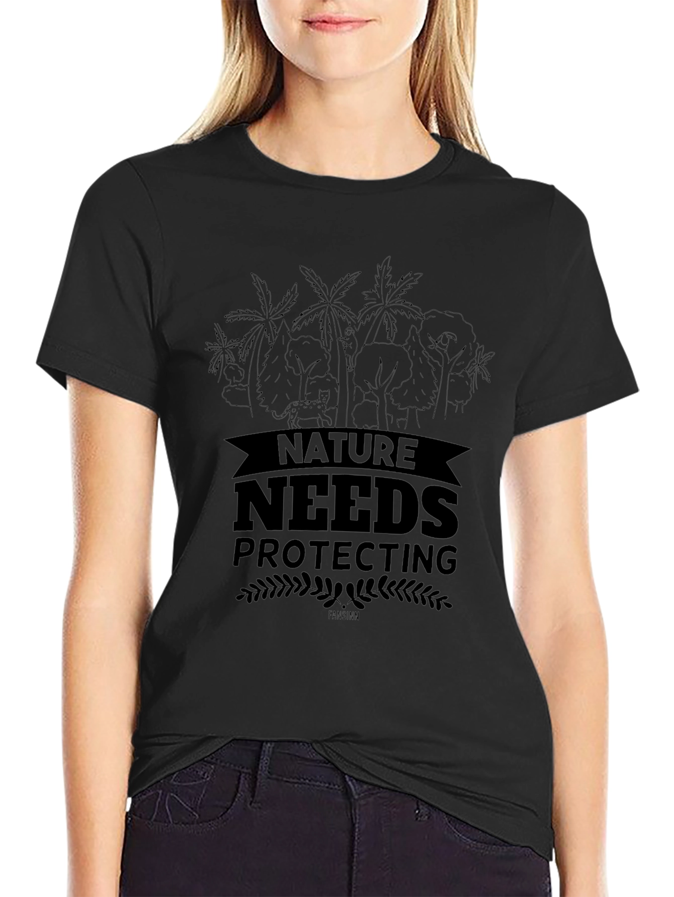 Nature Needs Protecting Black T-Shirt