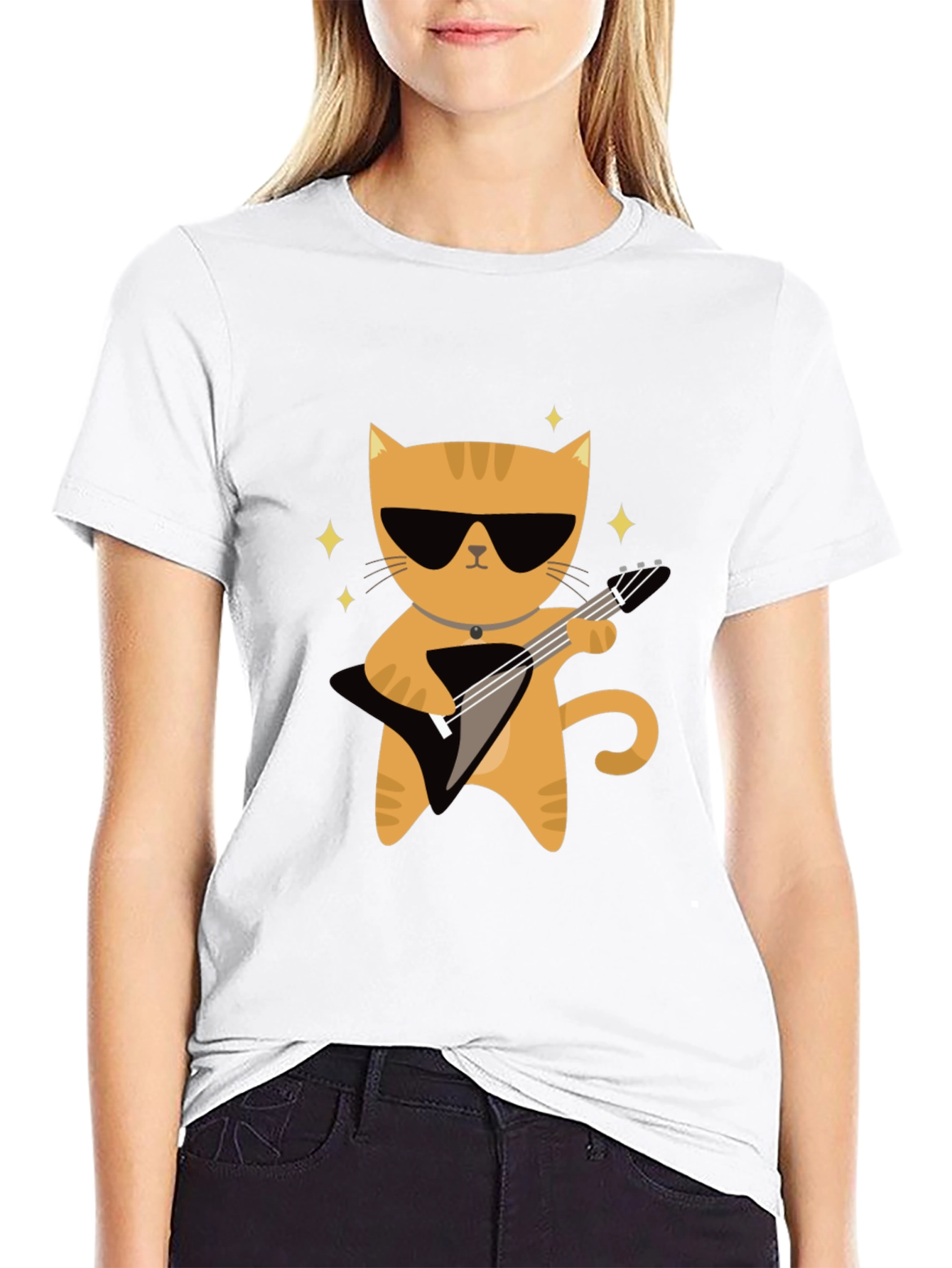 Cool Cat Guitarist T-Shirt