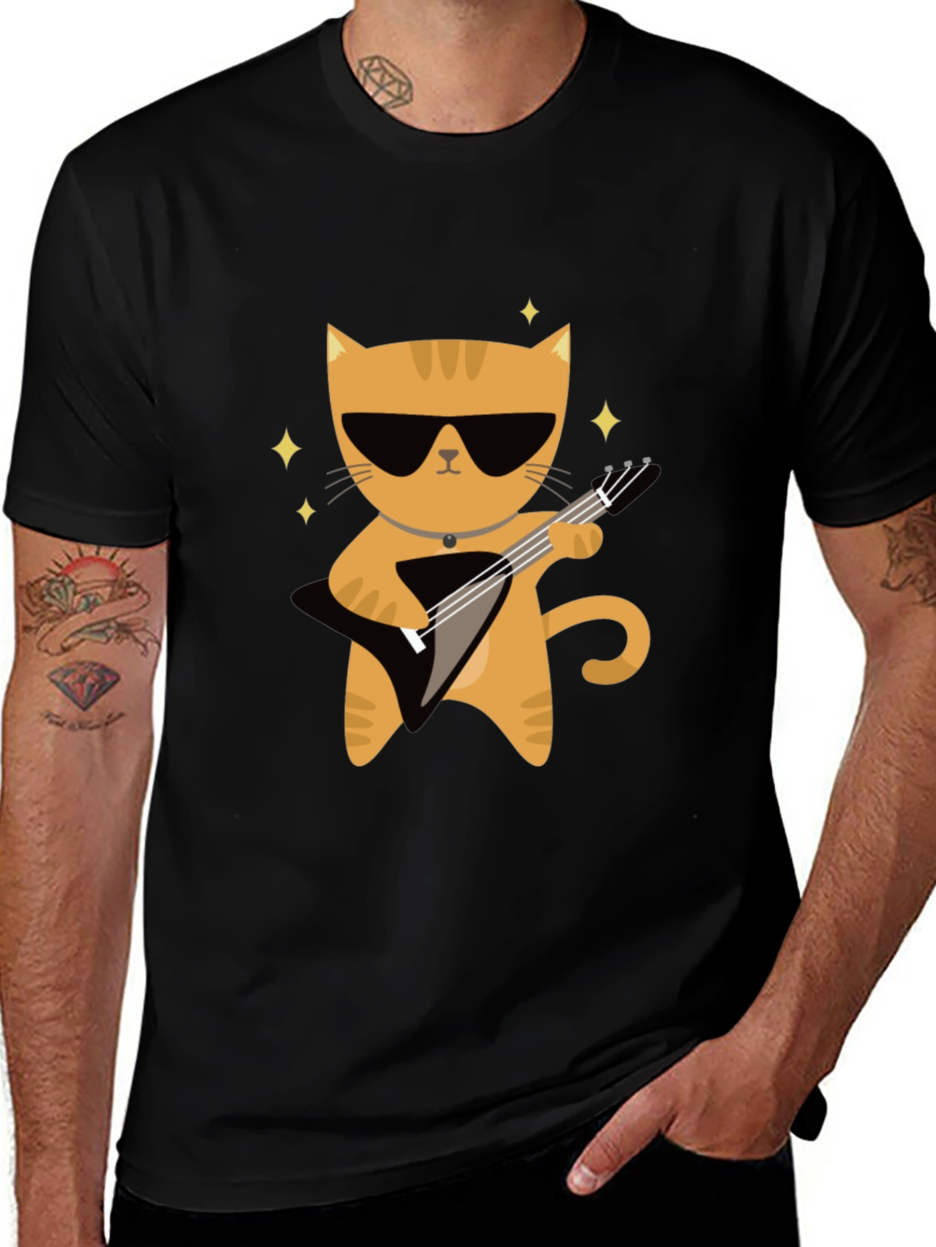 Cool Cat Guitarist T-Shirt