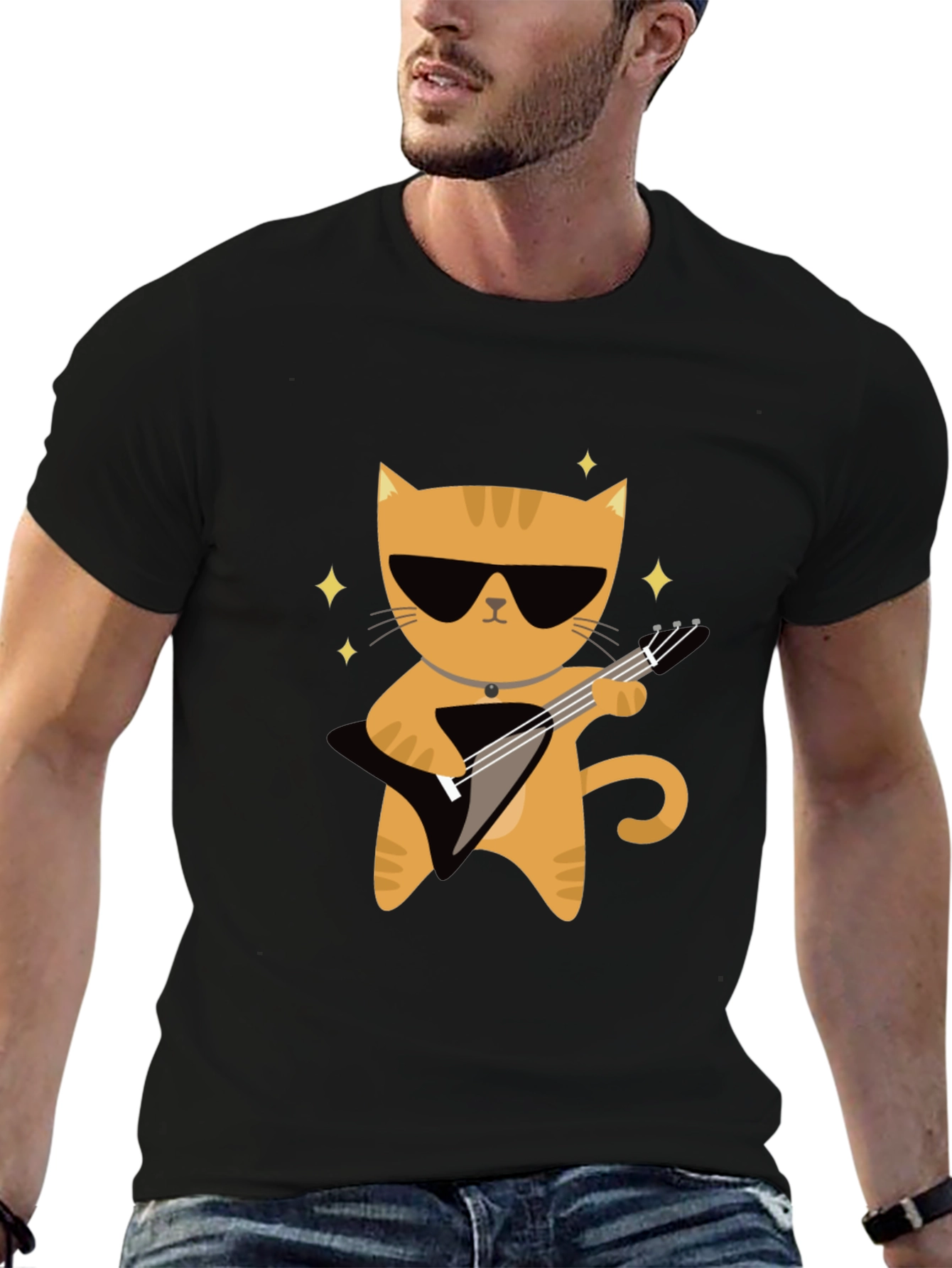 Cool Cat Guitarist T-Shirt
