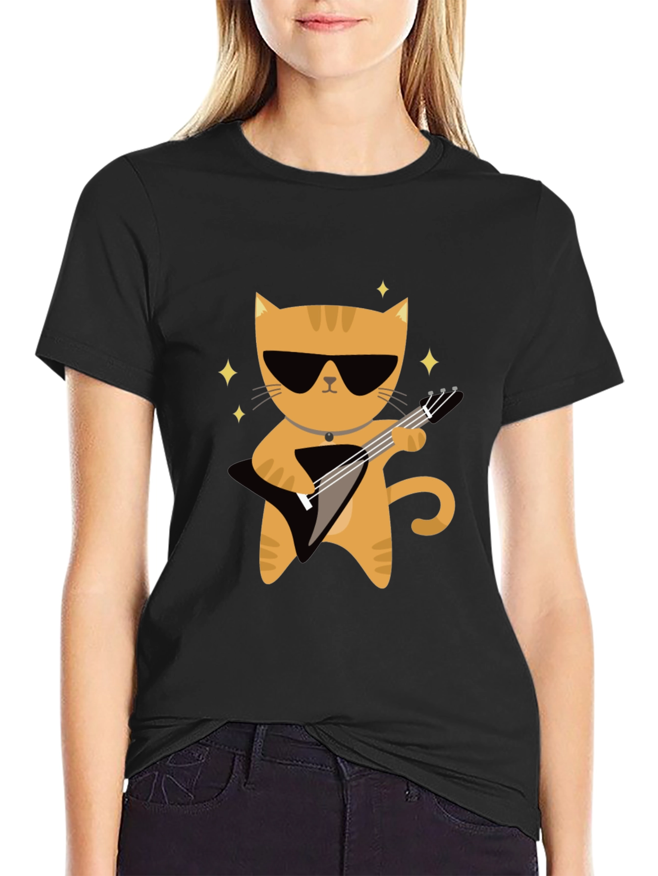 Cool Cat Guitarist T-Shirt