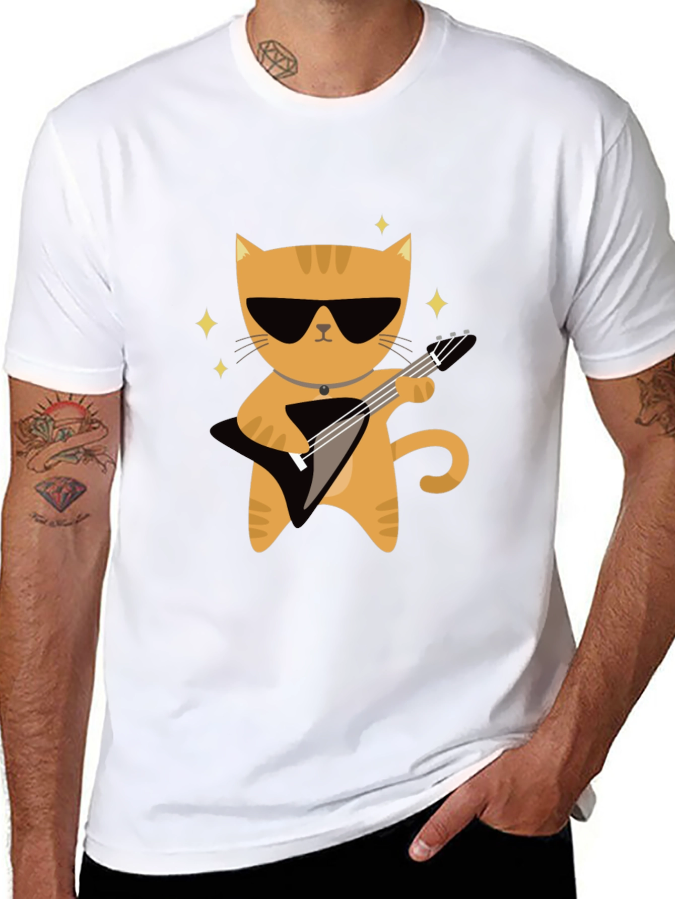 Cool Cat Guitarist T-Shirt
