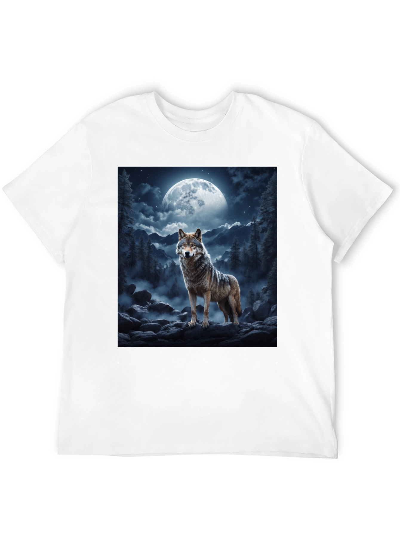 Wolf Moon Graphic Tee - Black Unisex T-Shirt