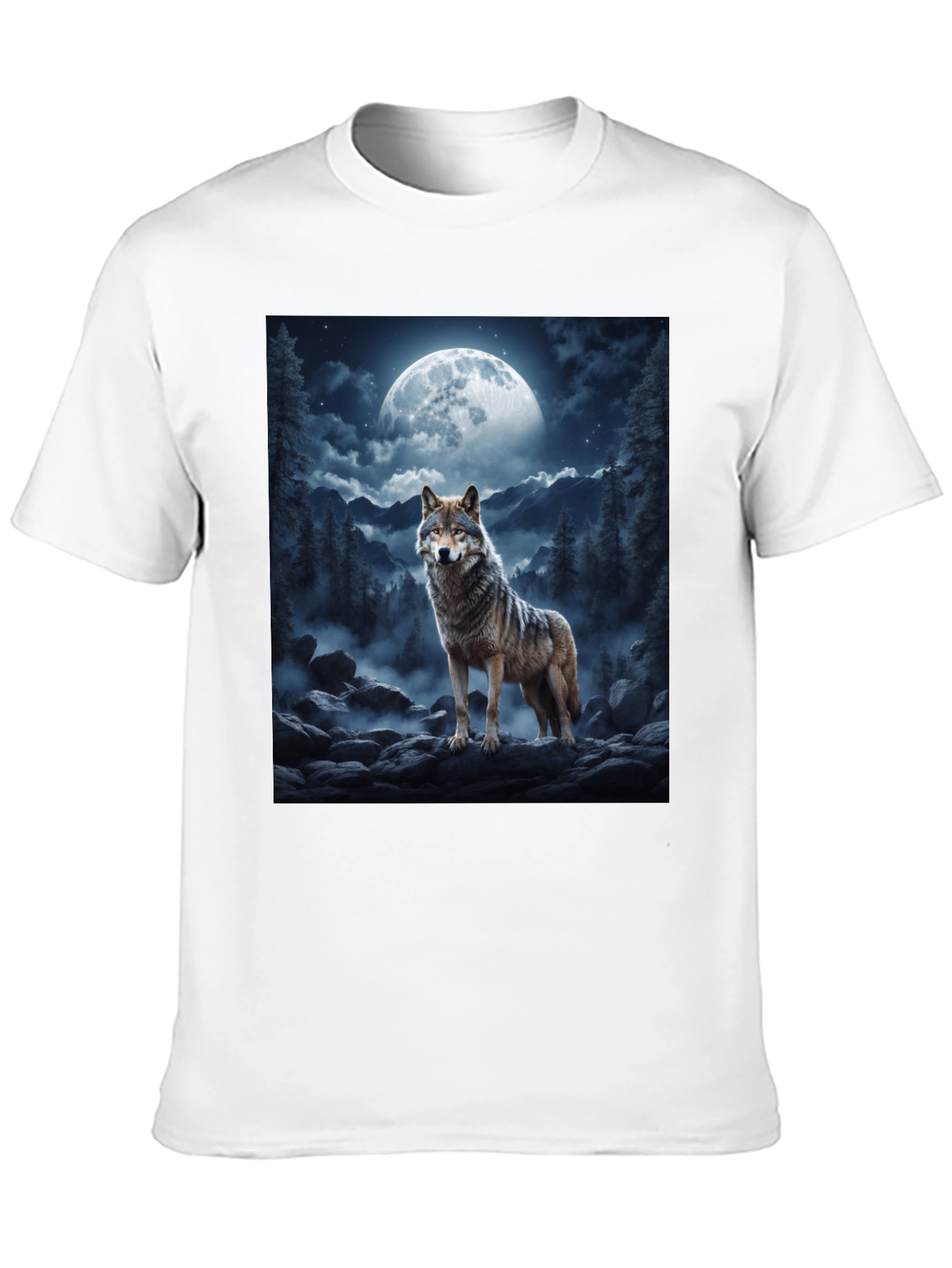 Wolf Moon Graphic Tee - Black Unisex T-Shirt