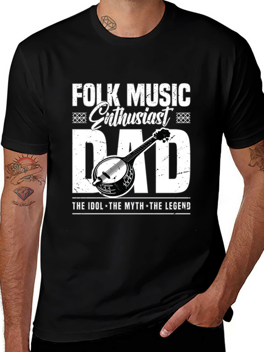 Folk Music Enthusiast Dad T-Shirt