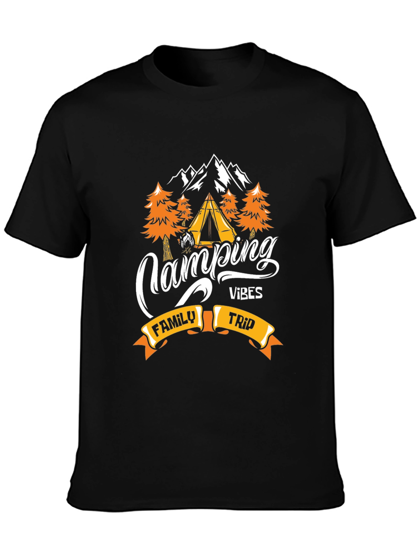 Camping Vibes Family Trip Graphic Tee