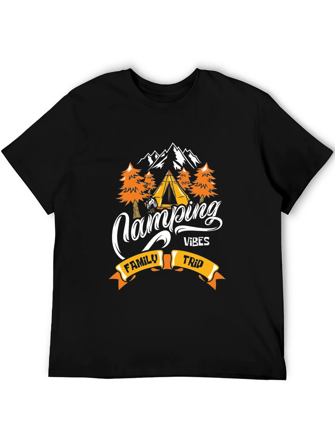 Camping Vibes Family Trip Graphic Tee
