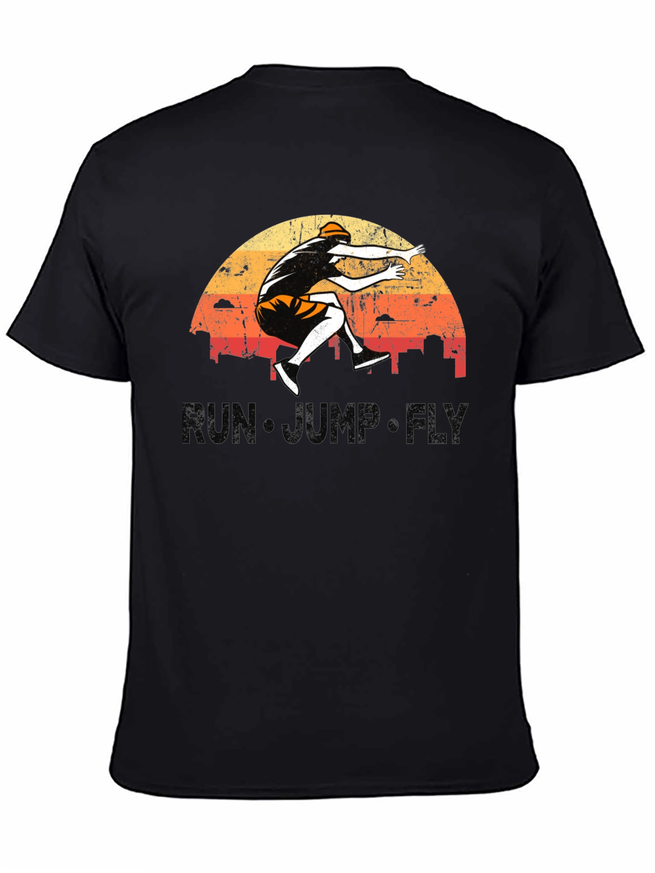 Run Jump Fly Graphic Tee - Retro Style