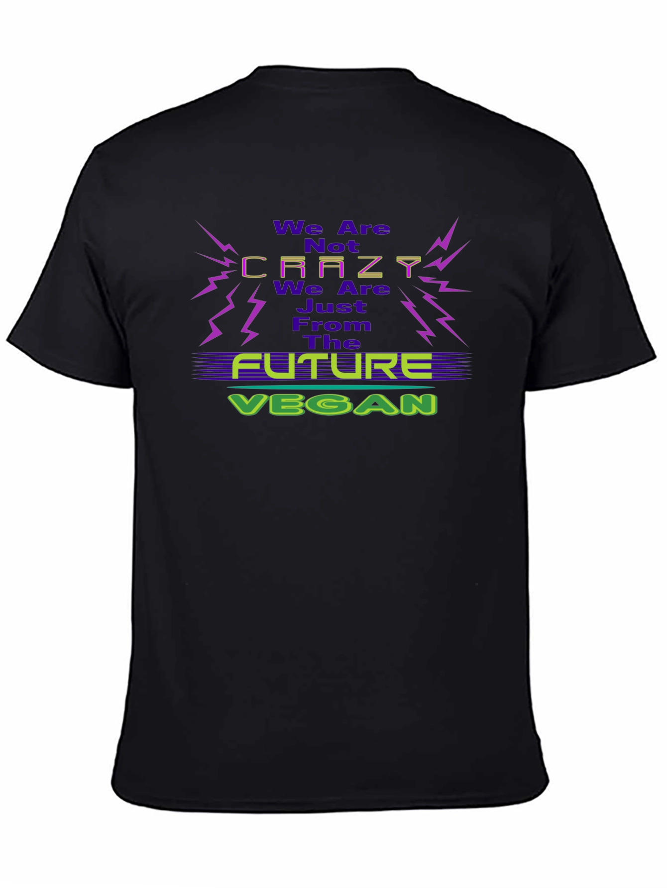 Future Vegan Graphic Tee - Black Cotton Blend
