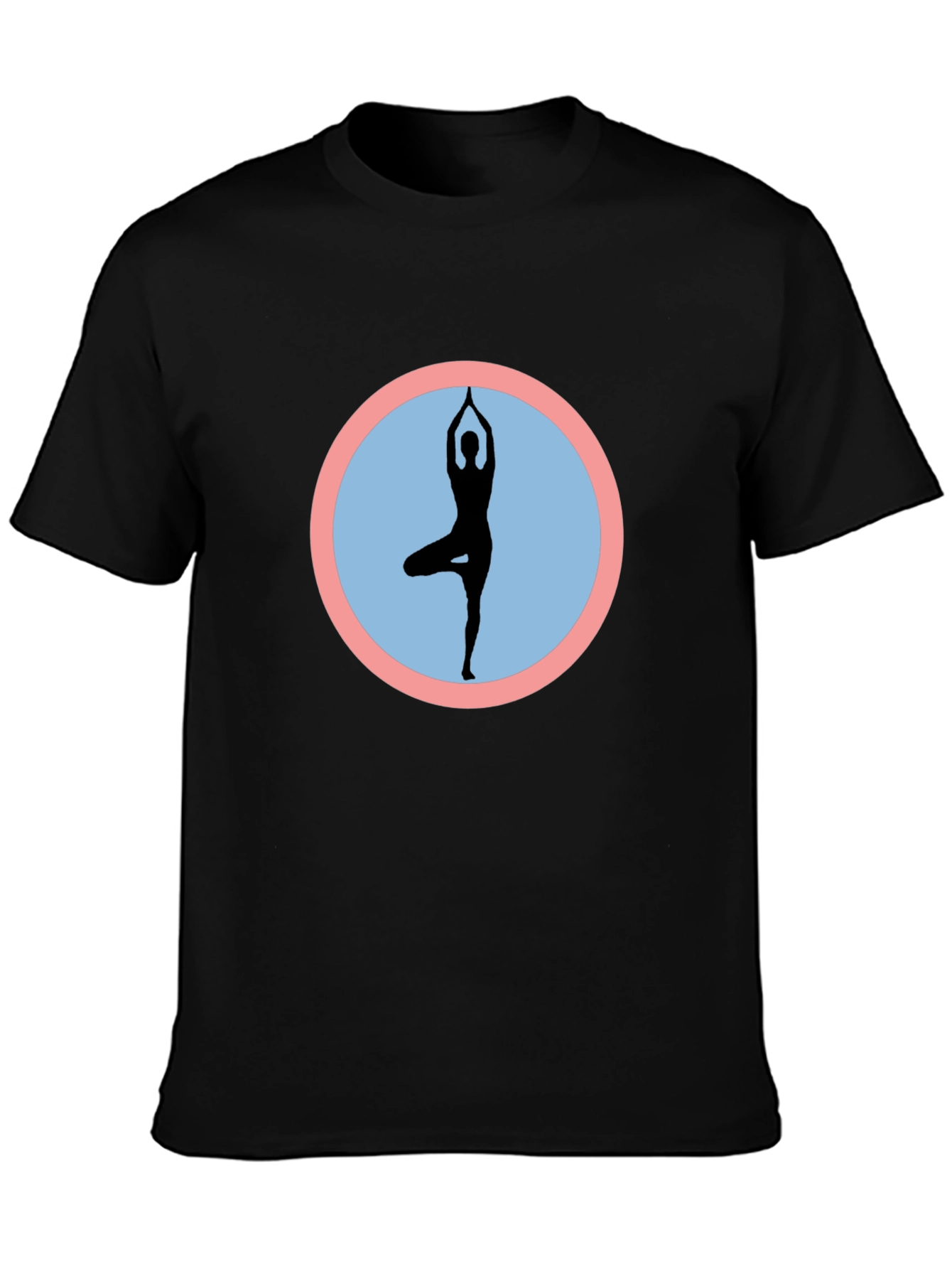 Yoga Pose Graphic Black T-Shirt