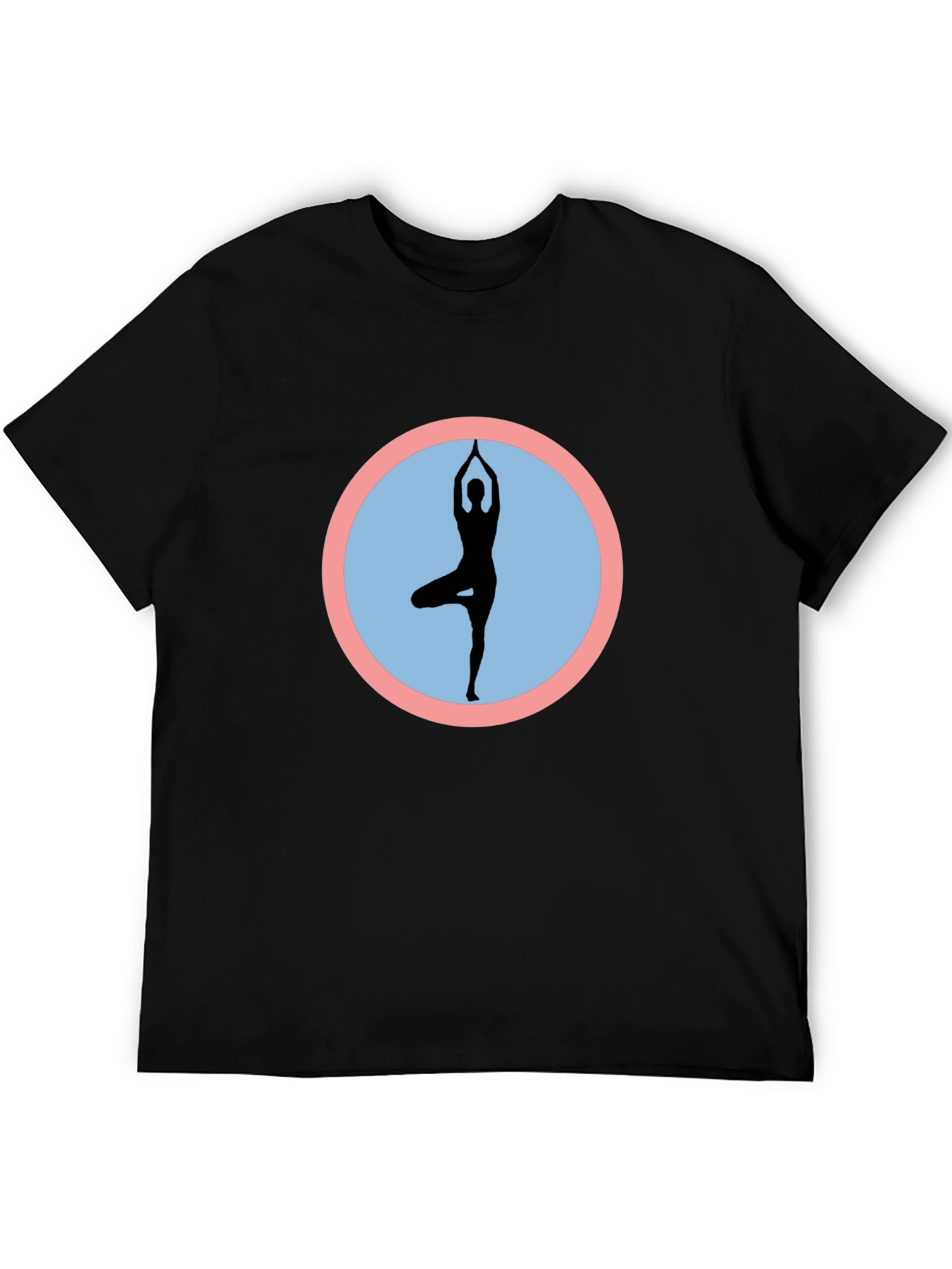 Yoga Pose Graphic Black T-Shirt